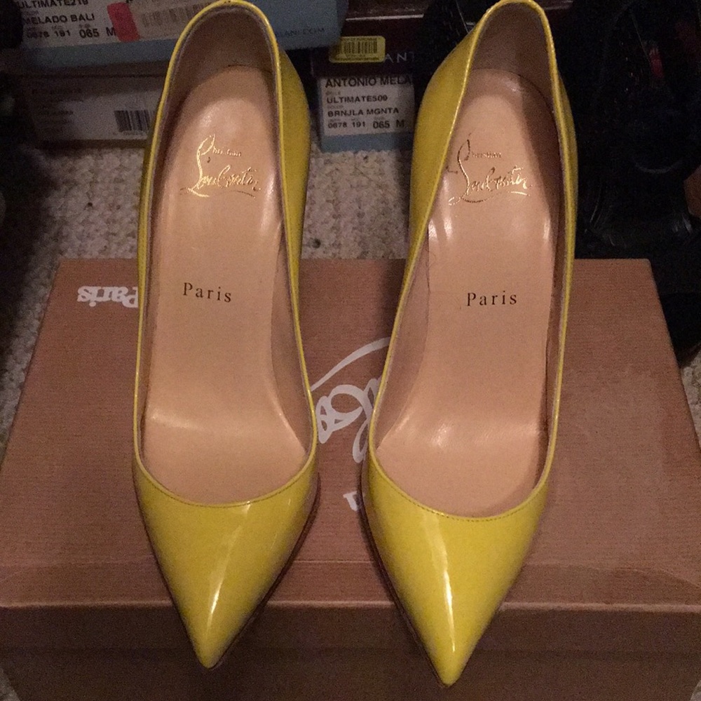 Yellow 6 1/2 CHRISTIAN louboutin